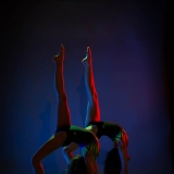 sisters gymnasts in the studio